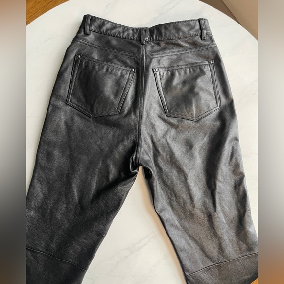 Wilsons Maxima Genuine Black Leather High Waist Pants in Women’s Size 8 Vintage - Picture 8 of 8
